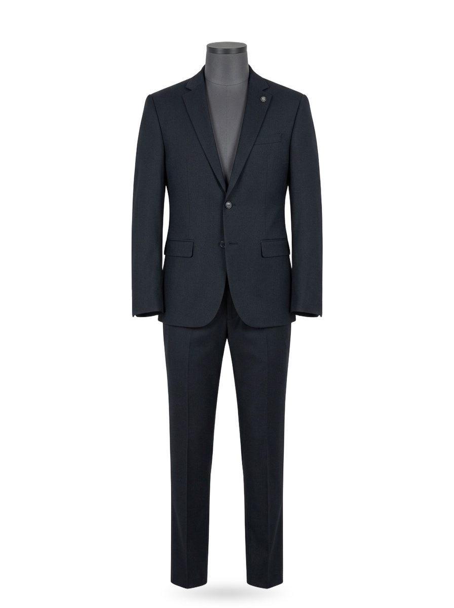 Deep Inky Charcoal Two-Piece Wool Suit